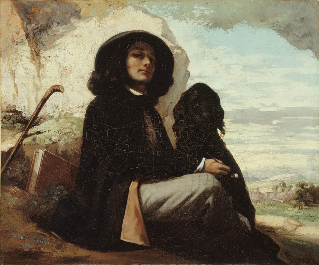 Les expos de la semaine à Besançon ! 1 Gustave Courbet Self Portrait with Black Dog WGA05480 scaled