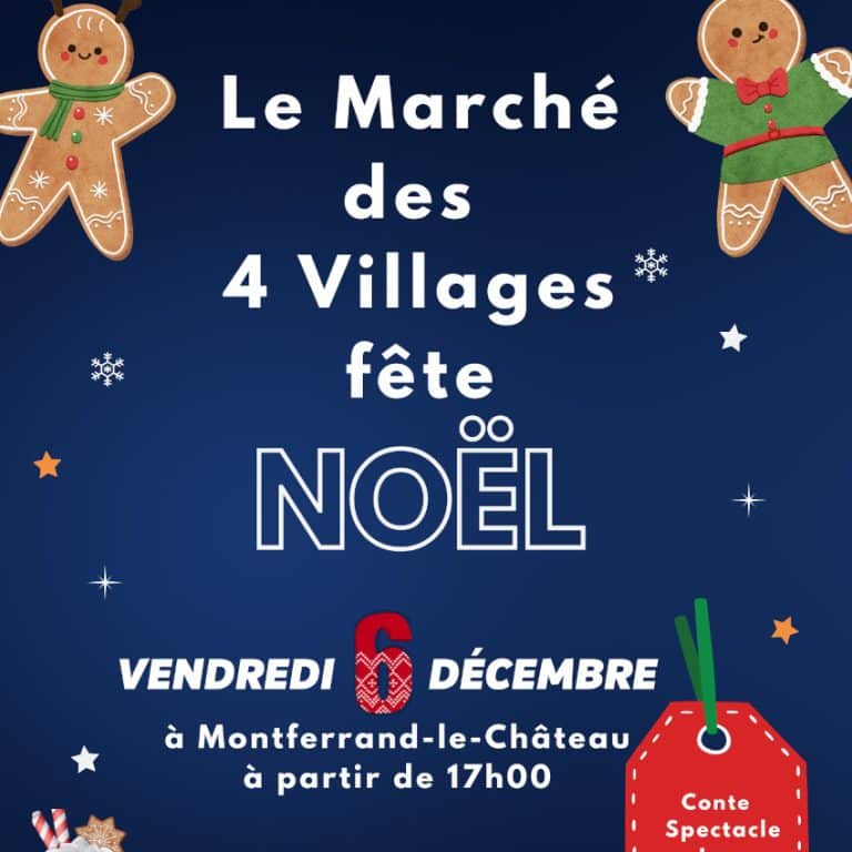 Affiche marché de Noël des 4 villages
