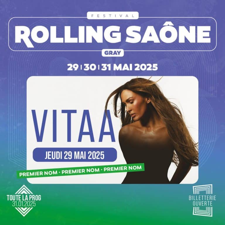 Vitaa annonce programmation Rolling Sâone