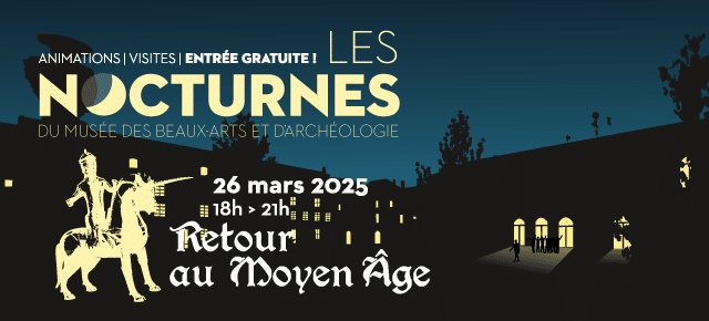 Affiche nocturne au cœur du moyen âge au musée des beaux arts et d'archéologie de Besançon Le 26 mars 2025, de 18h à 21h