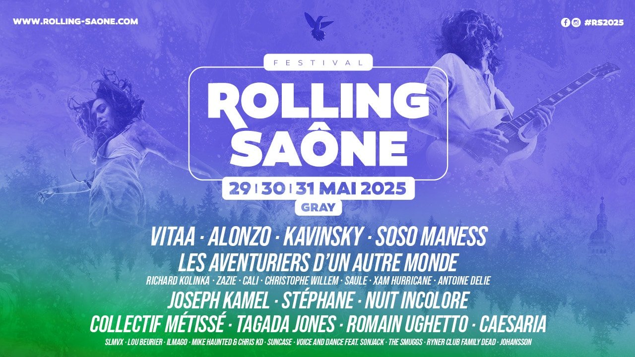 Jouez et gagnez vos invitations pour le festival Rolling Saône à Gray du 29 au 31 mai 2025