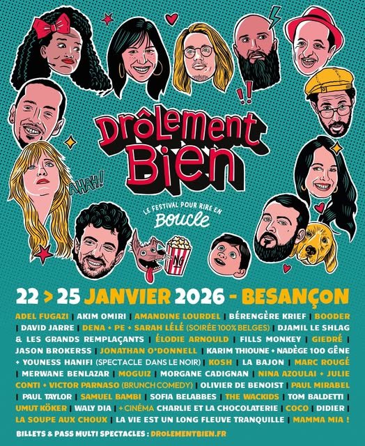 Drôlement Bien 2026 : Besançon se prépare à quatre jours de fou rire