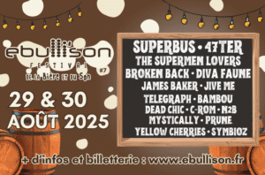 Jouez et gagnez vos invitations pour le festival Ebulli'son du 29 30 août à Montfaucon