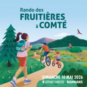 Affiche randonnée des fruitières Bannans 10 mai 2026